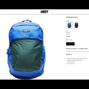 Obey commuter backpack brand new